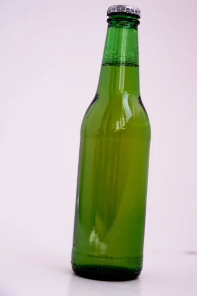 Bottiglia Birra Sullo Sfondo — Foto Stock