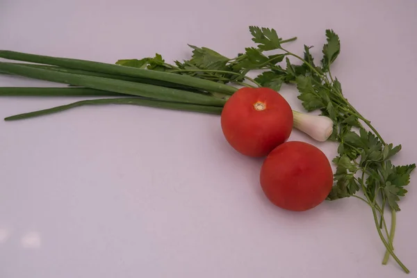 Tomaten Greens Achtergrond — Stockfoto