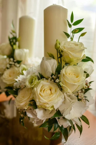 Ornamental Bouquet White Roses — Stock Photo, Image