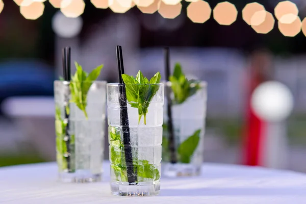 Sommar Cocktail Med Mynta Och — Stockfoto