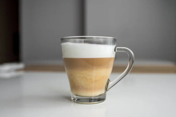 Tasse Glas Mit Kaffee — Stockfoto