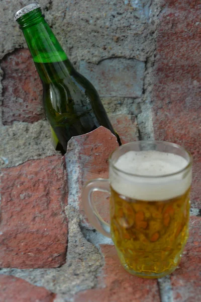 Caneca Cerveja Fundo — Fotografia de Stock