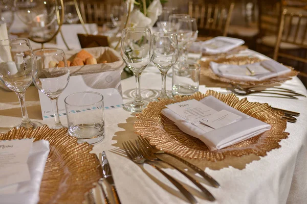 Arrangement Table Mariage Restaurant — Photo