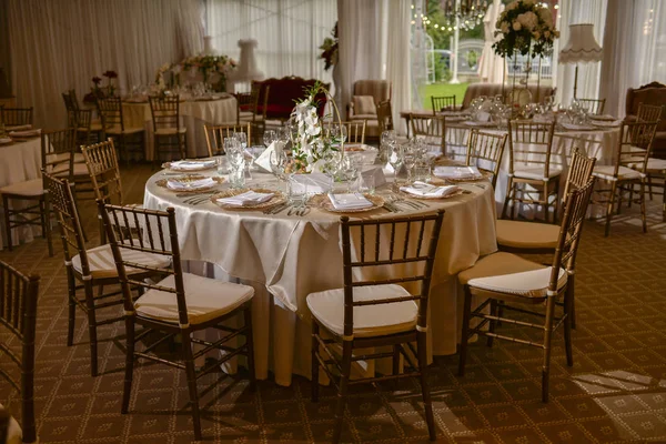 Mesa Boda Arreglo Restaurante — Foto de Stock