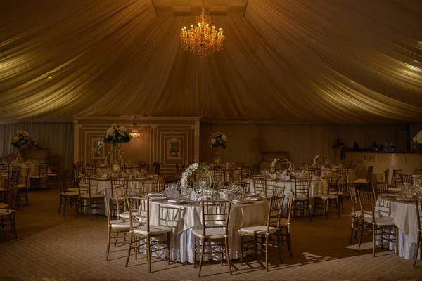 Mesa Boda Arreglo Restaurante — Foto de Stock