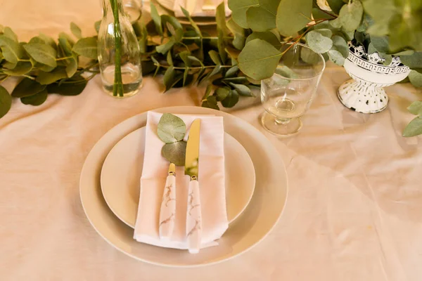 Table Élégante Dans Restaurant — Photo