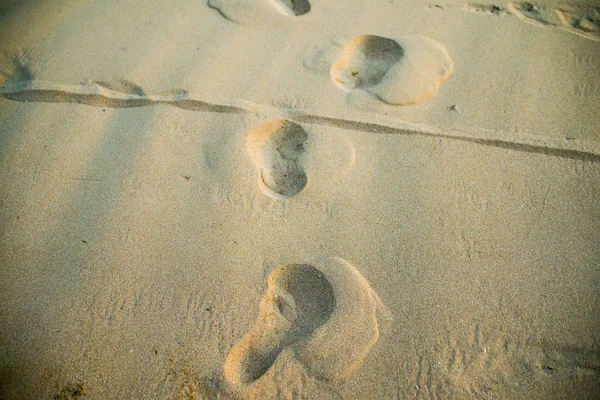 Следы Песке — стоковое фото