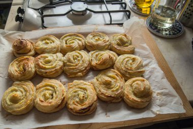 tepside peynir ile kruvasan