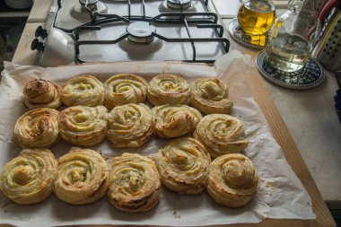  tepside peynir ile kruvasan