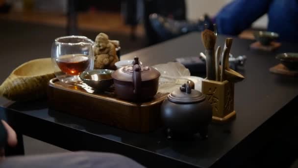 Tea Bowl Kettle Tea Ceremony — Stock Video