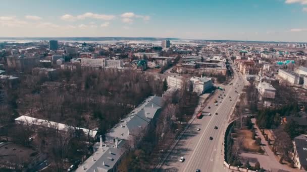 Uma Rua Larga Centro Kazan Uma Grande Cidade Russa Com — Vídeo de Stock