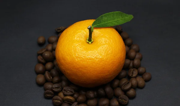 Čerstvé Pomeranče Kávy Photoshoot — Stock fotografie