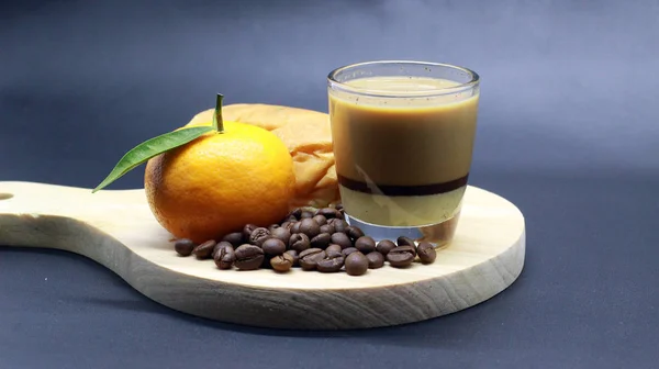 Fresh Orange Bread Coffee Photoshoot — Stock Photo, Image