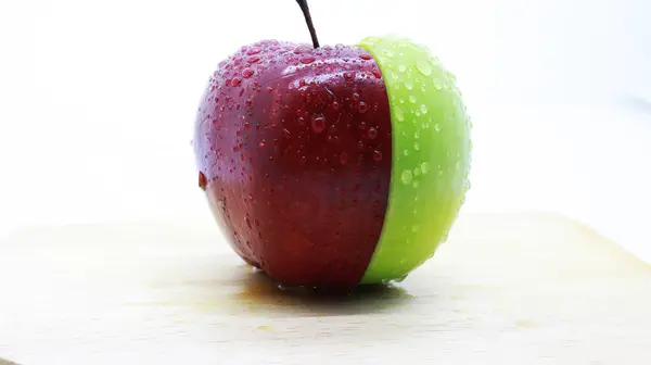 Pomme Verte Rouge Fraîche — Photo