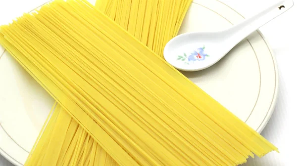 Spaghetti Naturalnych Składników Photoshoot — Zdjęcie stockowe
