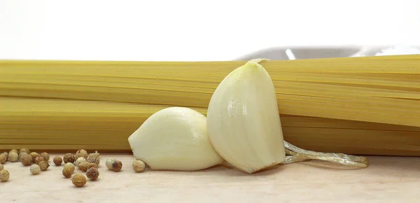 Spaghetti Naturali Ingredienti Photoshoot — Foto Stock