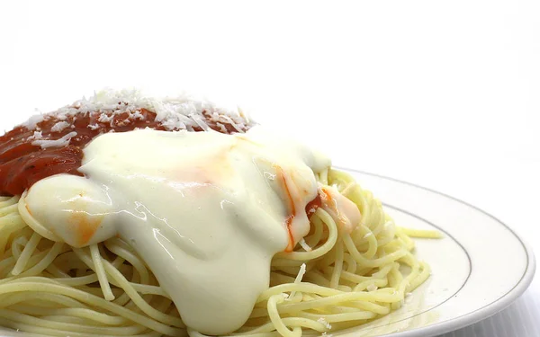 Traditionele Spaghetti Pasta Fotoshoot — Stockfoto