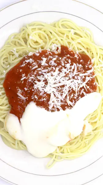 Sesión Fotos Tradicional Pasta Espagueti —  Fotos de Stock