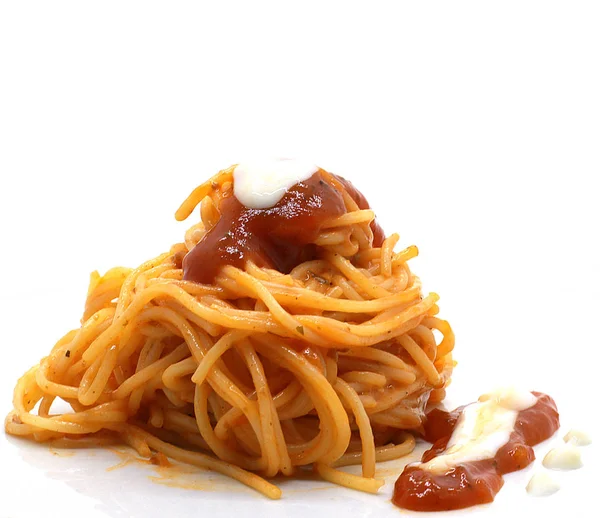 Tradicional Espaguete Pasta Photoshoot — Fotografia de Stock