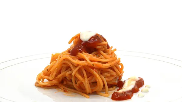 Tradycyjne Spaghetti Makarony Photoshoot — Zdjęcie stockowe