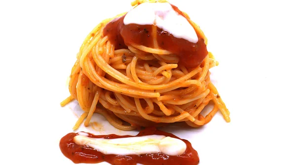 Традиційна Фотосесія Макаронами Спагетті — стокове фото