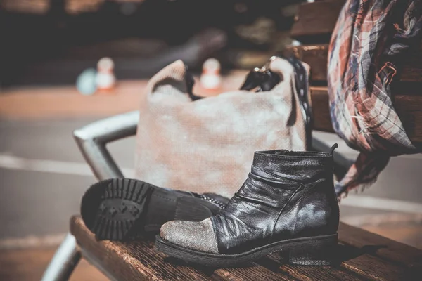 Italiaanse Schoenen Reclame Foto Branded — Stockfoto