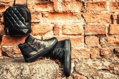 Siyah deri ayakkabı, Bayan Ayakkabı ve çanta