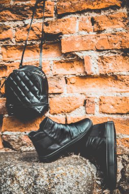 Siyah deri ayakkabı, Bayan Ayakkabı ve çanta