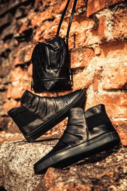 Siyah deri ayakkabı, Bayan Ayakkabı ve çanta