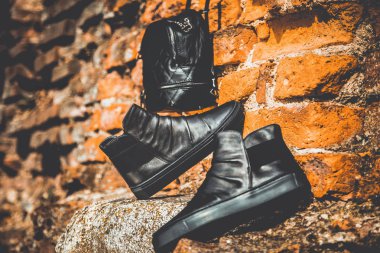 Siyah deri ayakkabı, Bayan Ayakkabı ve çanta