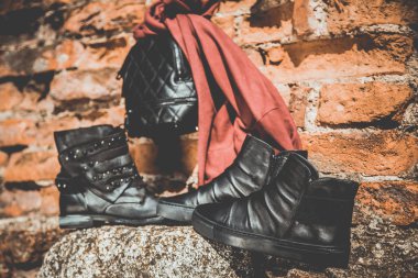 Siyah deri ayakkabı, Bayan Ayakkabı ve çanta