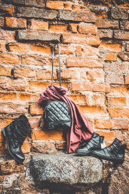 Siyah deri ayakkabı, Bayan Ayakkabı ve çanta