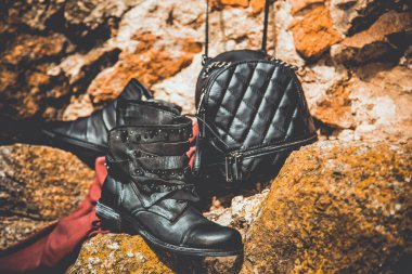 Siyah deri ayakkabı, Bayan Ayakkabı ve çanta