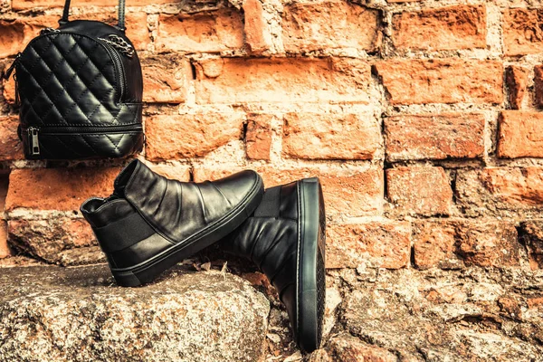 Siyah deri ayakkabı, Bayan Ayakkabı ve çanta