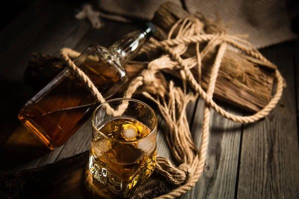 Jahrgangsfoto Von Bourbon Whiskey — Stockfoto