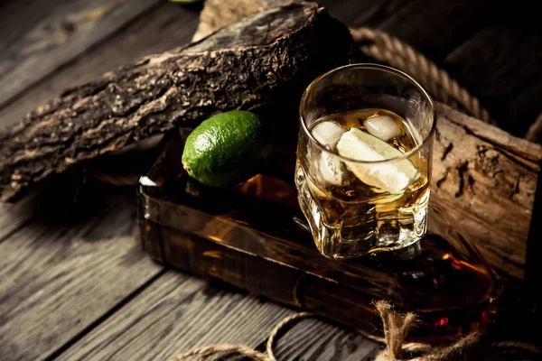 Delizioso Alcol Elite Whisky Rum Tequila Bourbon — Foto Stock