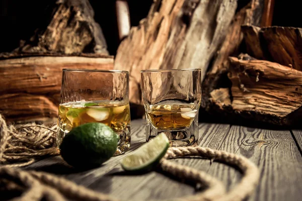 Delicioso Álcool Elite Rum Whisky Tequila Bourbon — Fotografia de Stock