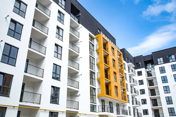 Şık cephe, yeni ev daire doku arka plan