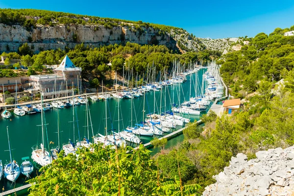 Calanque Port Miou Fjord Bij Cassis Village Provence Frankrijk — Stockfoto
