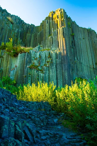 Geological Magma Monument Panska Rock Kamenicky Senov Herrnhausfelsenin Czech Republic — Stock Photo, Image