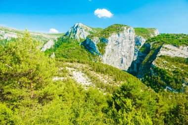 Grand Canyon du Verdon, Provence, Fransa'nın montains bakış açısı