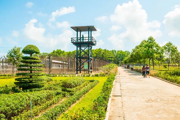 Hindistan cevizi ağacı hapishane Phu Quoc Adası, Vietnam ana görünümü