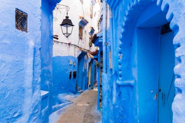 Mavi Medine: Chefchaouen, Morocco, Afrika'nın güzel mavi sokak
