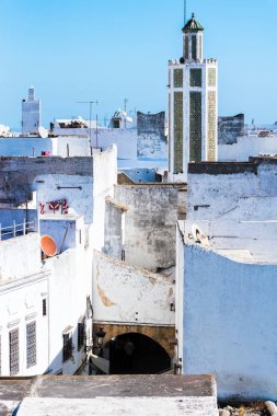 Güzel manzara beyaz renk Medine o Tetouan şehir, Fas, Afrika