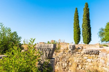 Antik eski Roma kentinin kalıntıları Volubilis, Unesco, Meknes, Fas