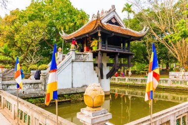 Vietnam 'da Hanoi' deki Tek Sütun Tapınağı.