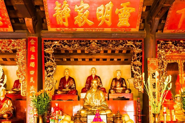 Interno Del Tempio Buddista Tran Quoc Pagoda Simbolo Hanoi Vietnam — Foto Stock