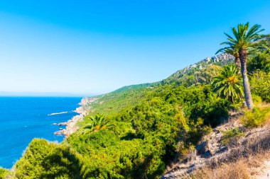 Cebelitarık Boğazı ile İspanya Fas, Afrika mesafe arasında Cap Spartel görüntülemek