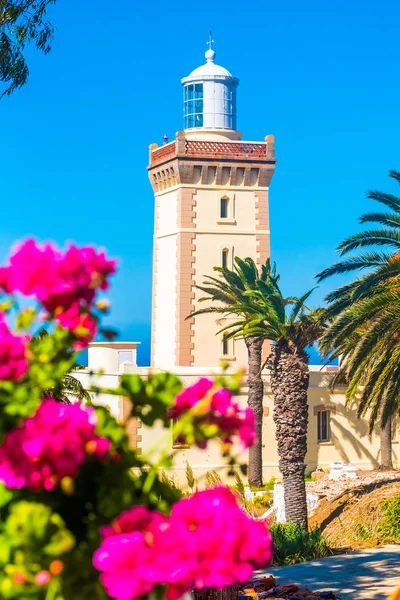 Bellissimo Faro Cap Spartel Vicino Alla Città Tanger Gibilterra Marocco — Foto Stock