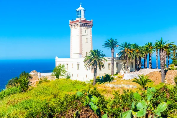 Belo Farol Cap Spartel Perto Cidade Tanger Gibraltar Marrocos África — Fotografia de Stock